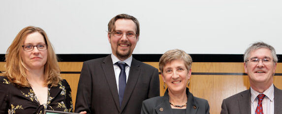 Photograph of ADS staff receiving the DPC Decennial Award